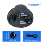 Solar Fan Hat with Dual Fans – UPF 50+ Waterproof Wide Brim Sun Cap for Fishing & Outdoor