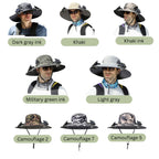 Solar Fan Hat with Dual Fans – UPF 50+ Waterproof Wide Brim Sun Cap for Fishing & Outdoor