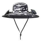 Solar Fan Hat with Dual Fans – UPF 50+ Waterproof Wide Brim Sun Cap for Fishing & Outdoor
